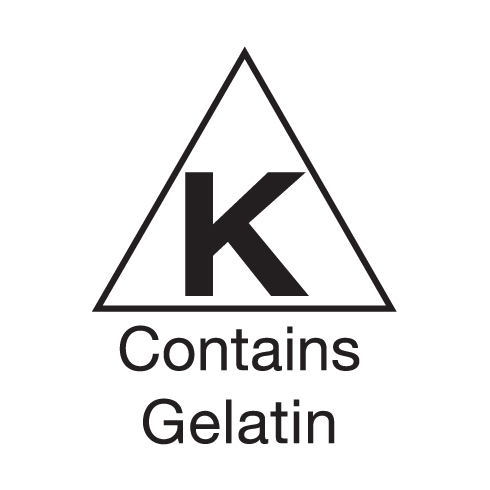 KOSHER Contains Gelatin