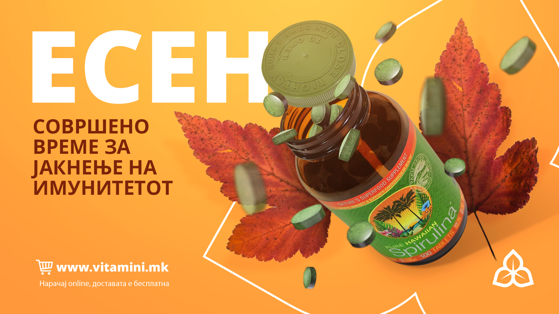 Есен - совршено време за јакнење на имунитетот со Hawaiian Spirulina 1 blog post esen